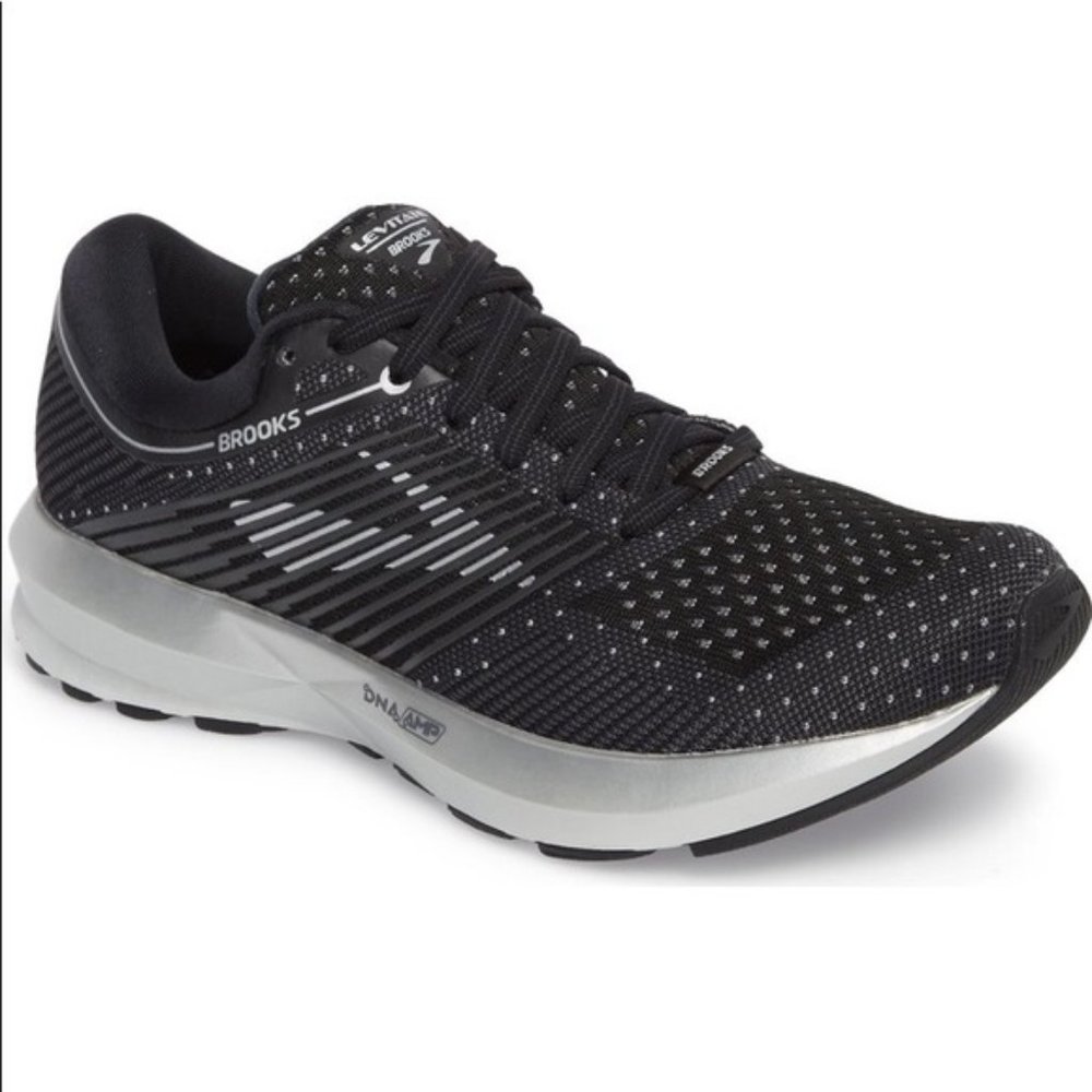 Brooks Levitate Running Shoes Black Silver Sneaker